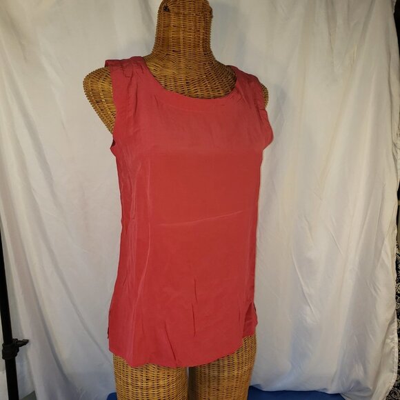 Ladies JUSTINE TODD Silk Shell in Coral - P - Picture 1 of 4